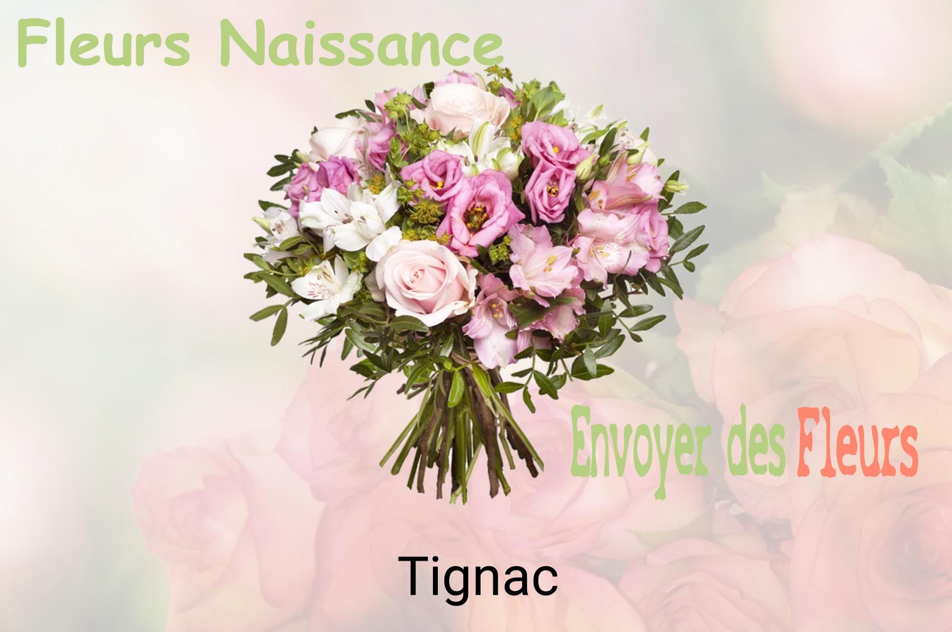 Bouquet de fleurs de naissance livré à Tignac